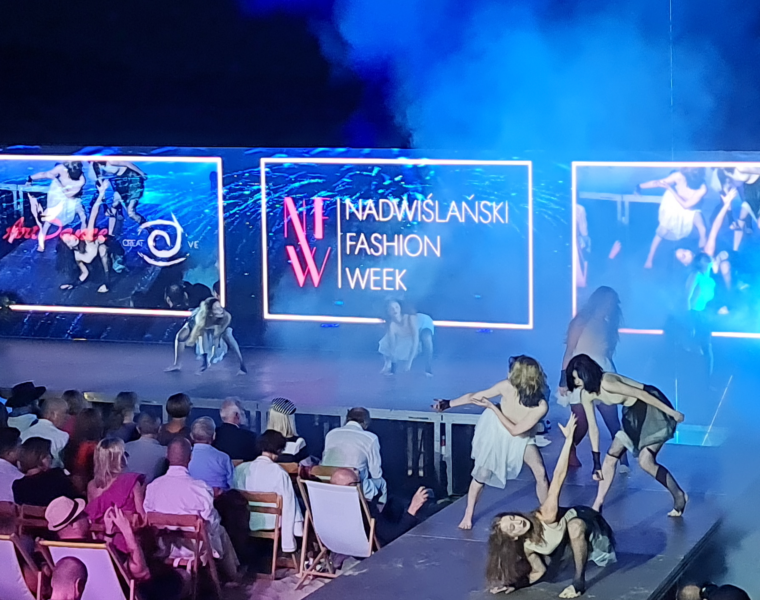 Pokaz modowo-taneczny w trakcie eventu - Nadwiślański Fashion Week 2022 Tarnobrzeg Fashion Lake